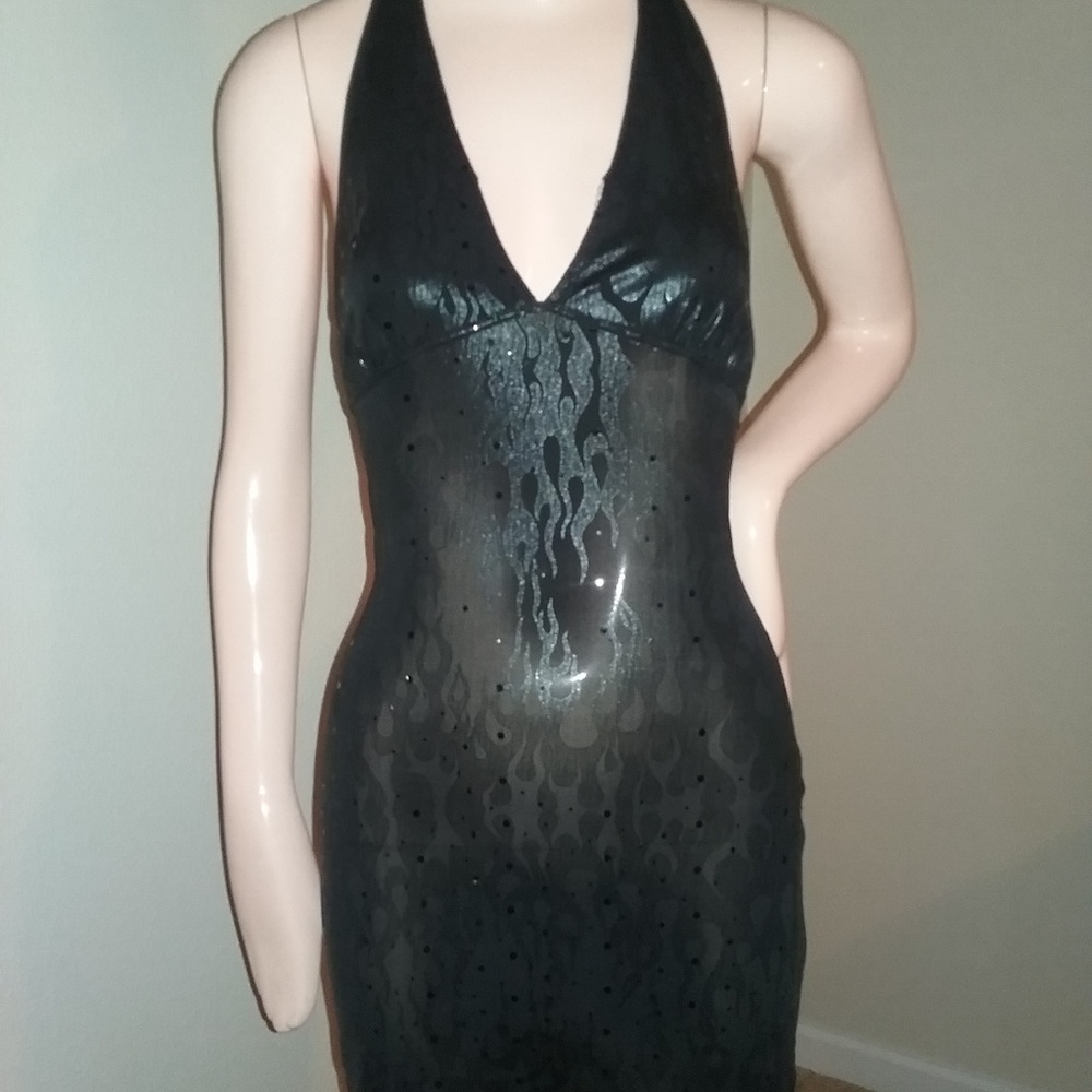 Sabora, sequined, stretch dress.